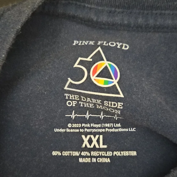 Pink Floyd Dark Side Graphic Tee - Blue - Picture 2 of 6